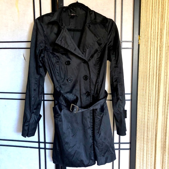 Black Satin Coat~Short - Picture 1 of 5
